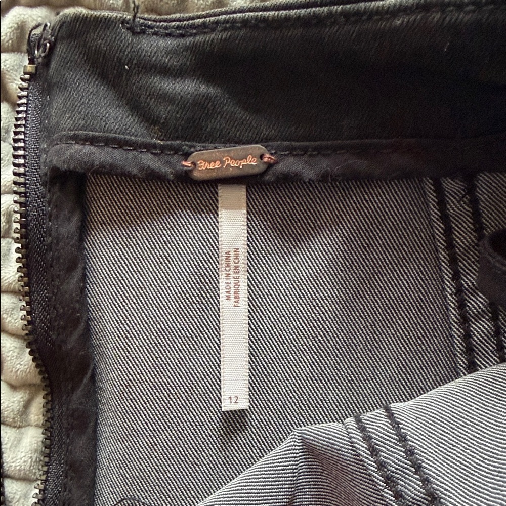 Free People Charcoal Mini Skirt - Picture 2 of 5